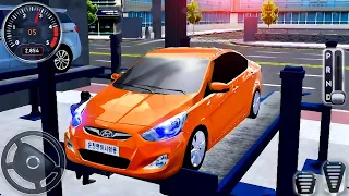 3D Driving Class #25 : Real City Driving - Gas Station New Car Hyundai Solaris - Android GamePlay