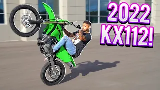 RIDING THE ALL NEW KAWASAKI KX112 FOR THE FIRST TIME ! | BRAAP VLOGS
