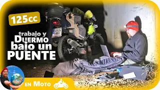 👉Viaje en moto de 125cc #16 [Trabajar y DORMIR DEBAJO DE UN PUENTE de viaje en moto por Europa]✅