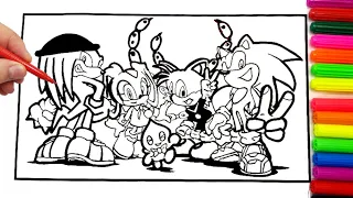 Sonic Prime Team - Coloring Pages Sonic 3 Tails Nine,Knuckles,Cyborg Amy Rose  Tobu - Candyland