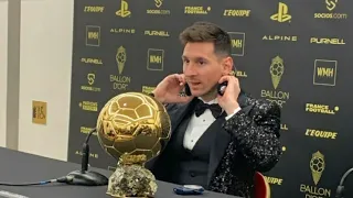 LEO MESSI Press Conference after Wins his 7TH Ballon d'Or 2021