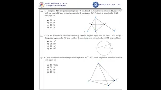 Simulare EN matematică ISJ Maramureş - decembrie 2023 - Subiectele I şi II