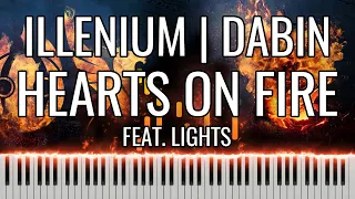 ILLENIUM, Dabin - Hearts On Fire (feat. Lights) (Piano Cover | Sheet Music)