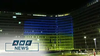 EU buildings draped in Ukraine colors for solidarity summit | ANC