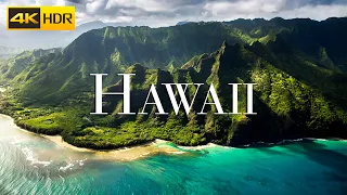 HAWAII NATURE (4K UHD) Drone Film + Relaxing Piano Music for Stress Relief, Sleep, Spa, Yoga, Cafe