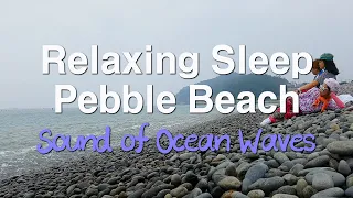 Sleep Sound / Pebble Beach / Ocean Wave Sounds / Black Screen(5 Minutes)/White Noise - Relax Slow TV