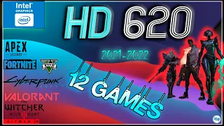 Intel HD 620 in 12 GAMES     (i3-7100U, i5-7200U, i7-7500U,   IGPU TEST )  | 2022