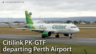 Citilink (PK-GTF) departing Perth Airport on RW03 via Alpha 11.