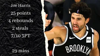 Joe Harris 25 points (7 3PM) in Game 2 vs Boston Celtics