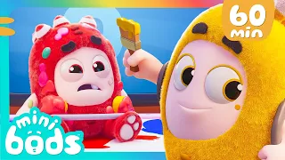 Chaotic Painting - Minibods | Mini Oddbods | Baby Oddbods | Funny Cartoons For Kids