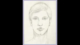 Cours de dessin pour débutant,comment réaliser un portrait de face.