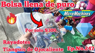 Bolsa llena de #micromachines todo por $300 pesos  cacería en tianguis de Ojocaliente EpNo247