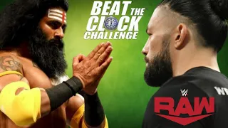 Beat the Clock I Quit Challenge : Roman Reigns vs Veer Mahaan - WWE Raw April 25, 2022