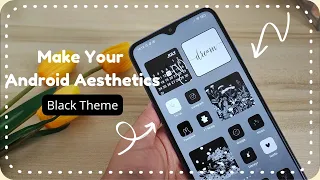 Make your android homescreen aesthetics 🐧Black theme 🐈‍⬛