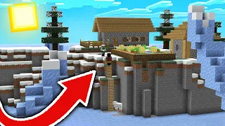 Encontramos una CASA de ALDEANO en una ISLA HELADA de MINECRAFT 1.17! 😱