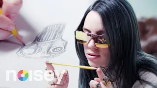 Billie Eilish Talks Her Love for Anime While Drawing Her Self-Portrait