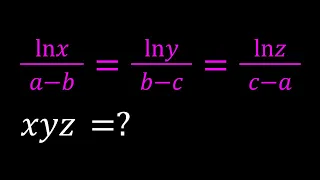 Solving a Logarithmic Equation Using Ratios