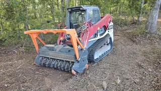 Mulching Around The New Pond And Cabin Site