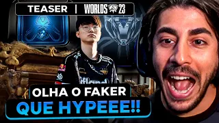 FAKER LENDÁRIO! LENDAS REAGEM ao VIDEO HYPE do WORLDS 2023