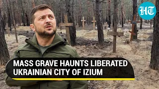 'Trail of deaths': Zelensky attacks Putin over mass grave of 440 bodies found in Ukraine's Izium