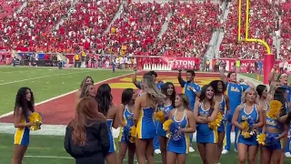 2021 The "Solid Gold Sound" of the UCLA Marching Band plays their song at USC. Sons of Westwood.