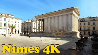 Nîmes, France Walking tour [4K].