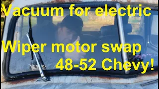 ep73 Bishops Garage - Project Rusty gets some electric wipers, 1948-53 Chevy truck install!