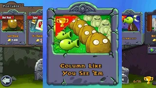 PLANTS VS ZOMBIES - COLUMN LIKE YOU SEE 'EM - MINIGAME- gameplay