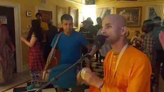 Raghava Priya Prabhu Chants Hare Krishna at Krishna House Friday Evening Program
