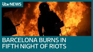 Catalonia on fire as thousands riot in independence clashes | ITV News