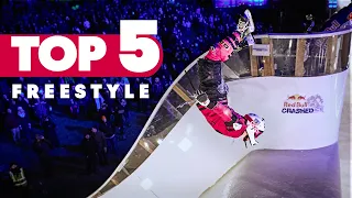 Top 5 Crashed Ice Freestyle Tricks | Red Bull Top 5