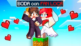 FAN LOCA me OBLIGA a CASARME en UN BLOQUE 😥👰🏻‍♀️ de Minecraft!