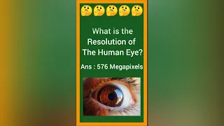 What is the Resolution of The Human Eye ?👀 G.k Question || G.K || #shorts #shortvideo