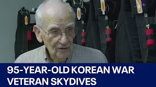 95-year-old Korean War veteran skydives in San Marcos | FOX 7 Austin