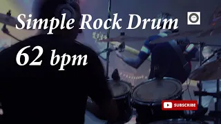 Simple Rock Drum Groove - 62 bpm - HQ