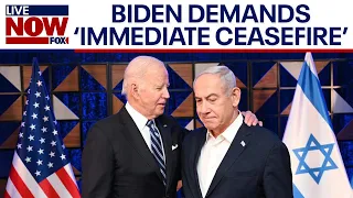 Israel-Hamas war: Biden calls for immediate ceasefire during call with Netanyahu | LiveNOW from FO