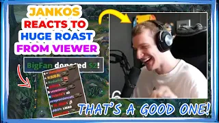 Jankos Reacts to HUGE ROAST from His Viewer 👀