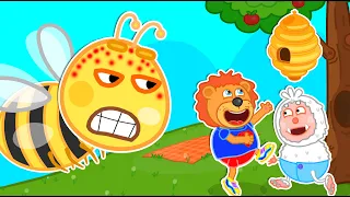 Learn about Bees 🍒 Kids Safety Tips | Lion Family | Cartoon for Kids