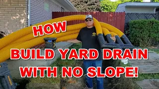 How To Build a Yard Drain System with No Slope [ COMBO INSTALL! ]