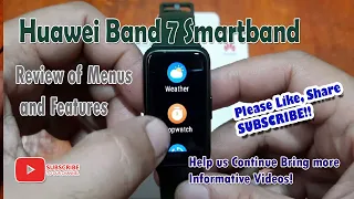 HUAWEI Band 7  - Review of Menus and Features