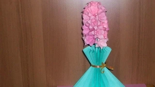 Как Сделать Подарок Маме Своими Руками На День Рождения. Красивый Цветок Из Бумаги. Origami Hyacinth