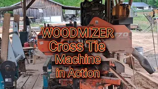 WoodMizer Cross Tie Machine in action #woodmizer #sawmill