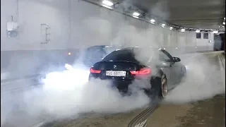 TOTAL CHAOS DURING TOP MARQUES MONACO !!! BURNOUTS, REVS, POLICE...