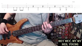 Hey Hey, My My (Into The Black) by Neil Young - Bass Cover with Tabs Play-Along