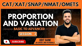 Proportion & Variation Part-03 || CAT & OMETs || By Udit Saini