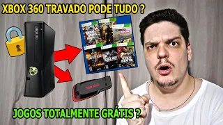 XBOX 360 TRAVADO: ELE TAMBÉM PODE PEGAR TODOS JOGOS GRÁTIS COM FACILIDADE USANDO PENDRIVE ? 😨😨😨