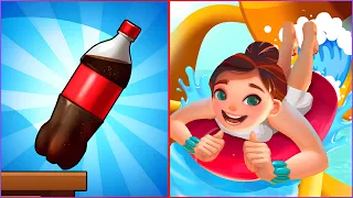 Bottle Jump 3D VS Aquapark.io - All Levels Speed Gameplay ep1