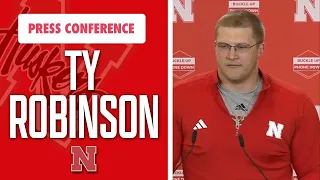 Nebraska Football DL Ty Robinson meets with the media on Thursday ahead of Husker's spring game