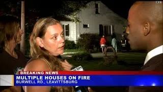 Viral video: Woman gives bizarre motive for arsonist