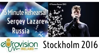 Eurovision 2016: Second rehearsal of Sergey Lazarev from Russia with 'You are the only one'